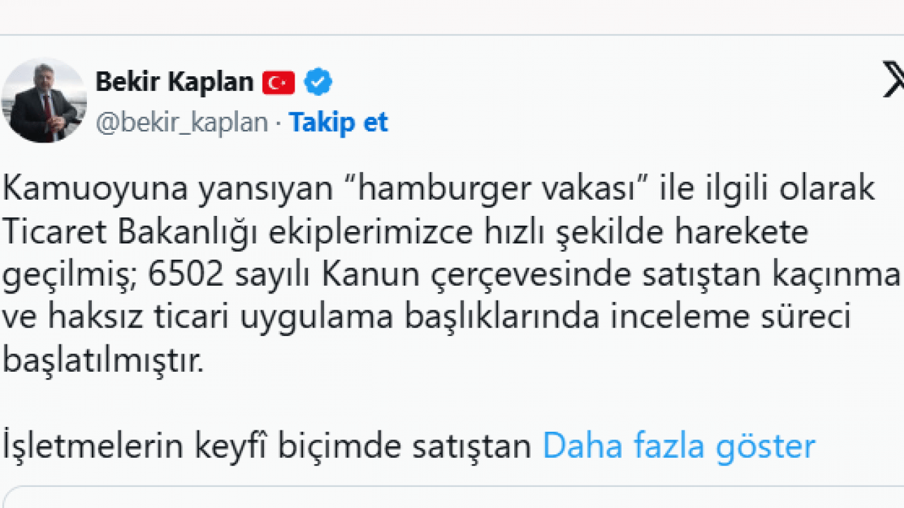 Foto - 10 müşteri kararı tepki çekmişti: O hamburgerci hakkında inceleme başlatıldı!