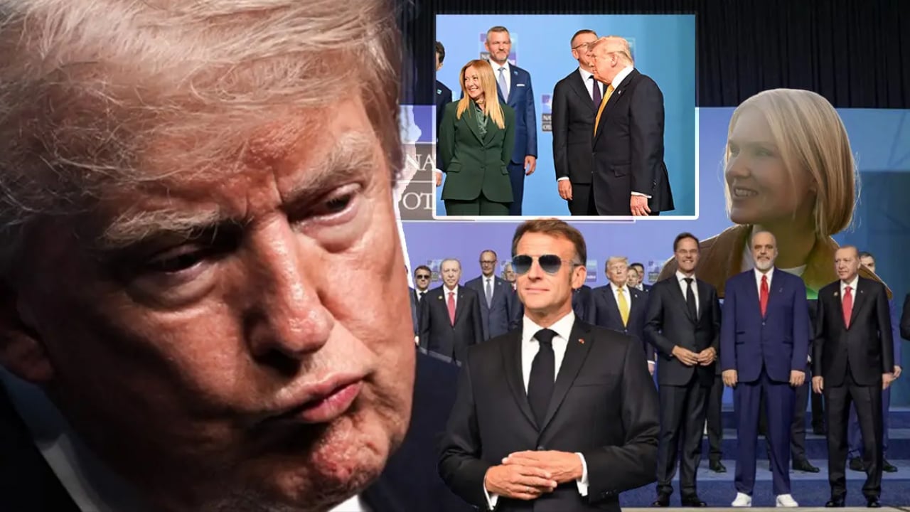 Foto - NATO Zirvesi'ne bu anlar damga vurdu! Mehterden Trump'a renkli kareler