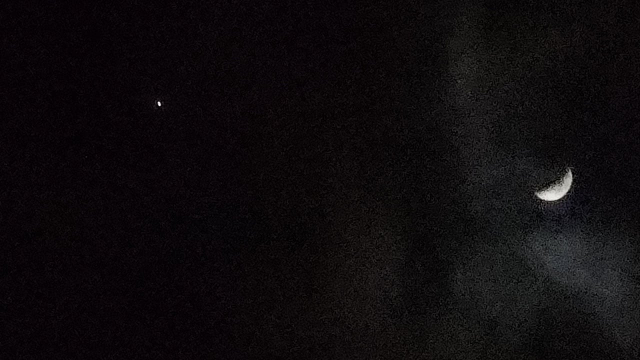 Foto - Nefes kesen manzara! Hilal ve Jüpiter yan yana görüntülendi 