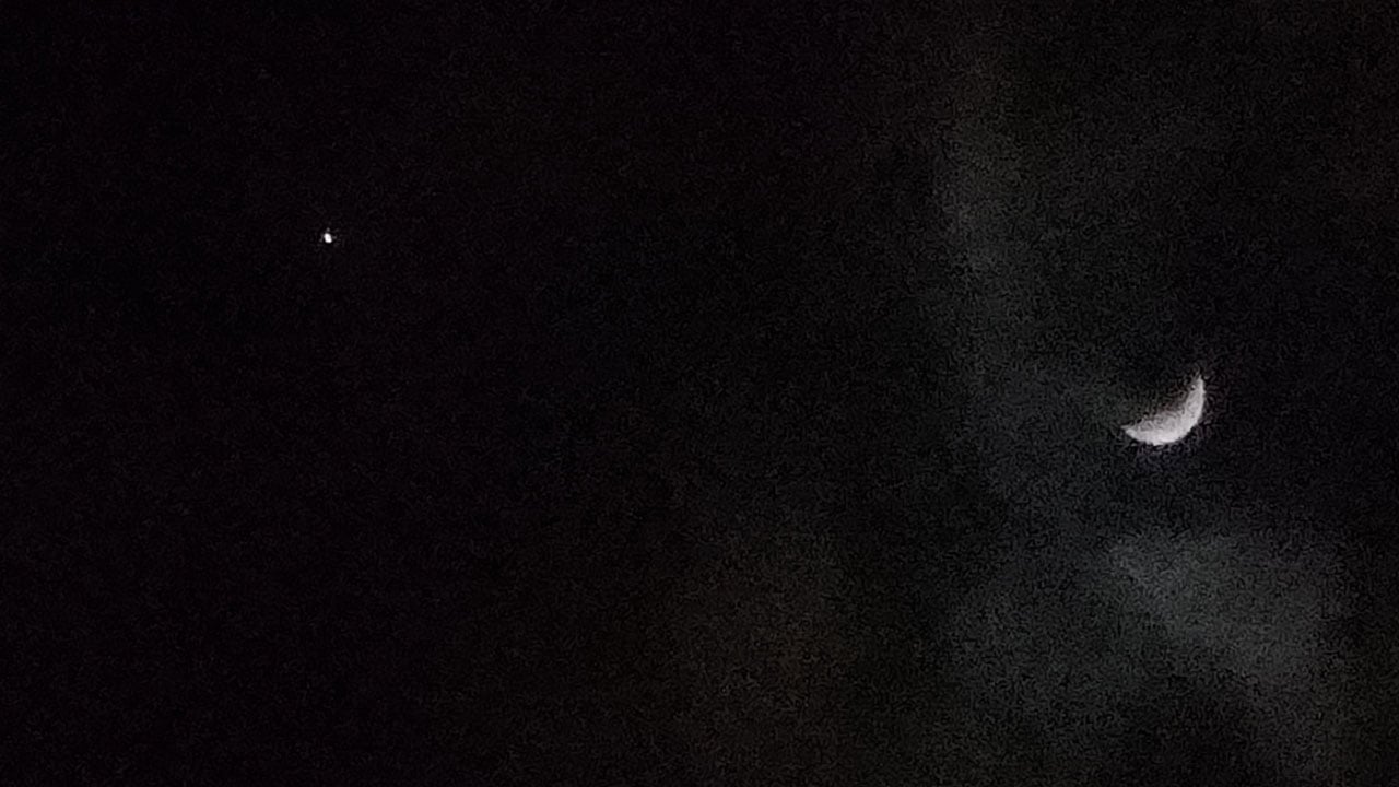 Foto - Nefes kesen manzara! Hilal ve Jüpiter yan yana görüntülendi 