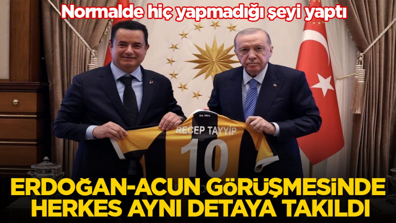Normalde hiç yapmadığı şeyi yaptı! Tayyip Erdoğan-Acun Ilıcalı görüşmesinde herkes aynı detaya takıldı