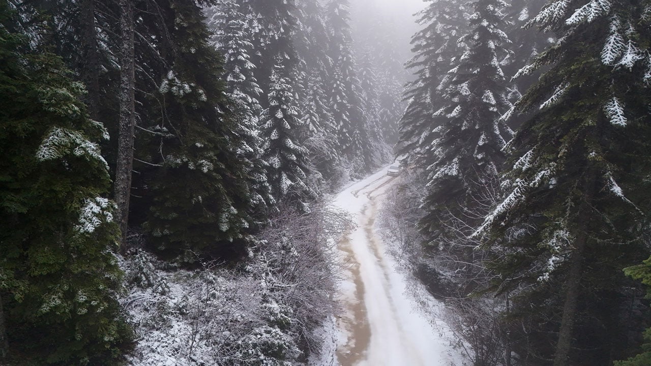 Foto - O ilimiz beyaza büründü! Kartpostallık manzara havadan görüntülendi