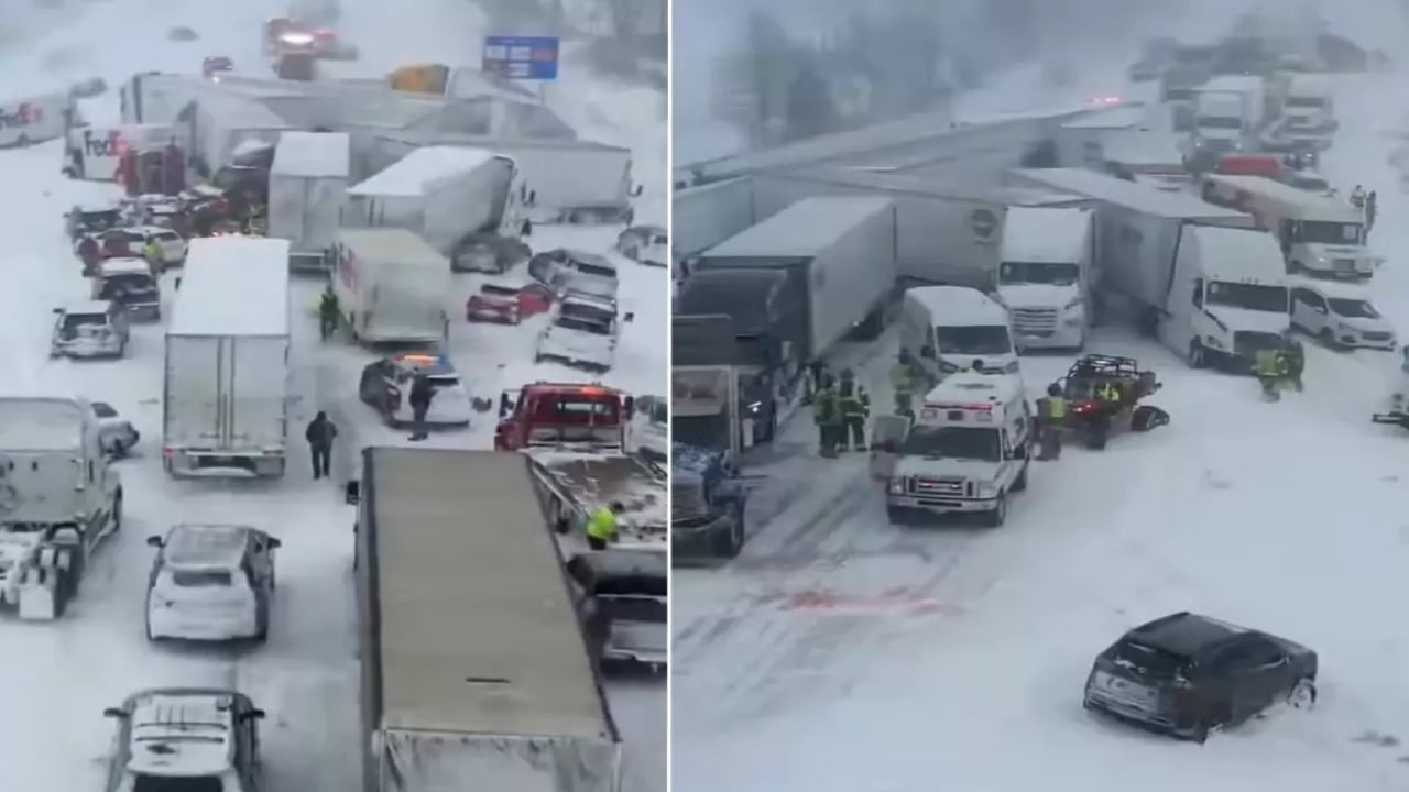 Foto - Otoyol savaş alanına döndü: Hiçbiri duramadı, 100’den fazla araç böyle birbirine girdi