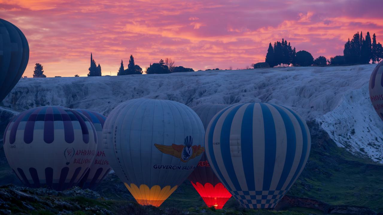 Foto - Pamukkale’de balon keyfi! Kartpostallık görüntüler ortaya çıktı