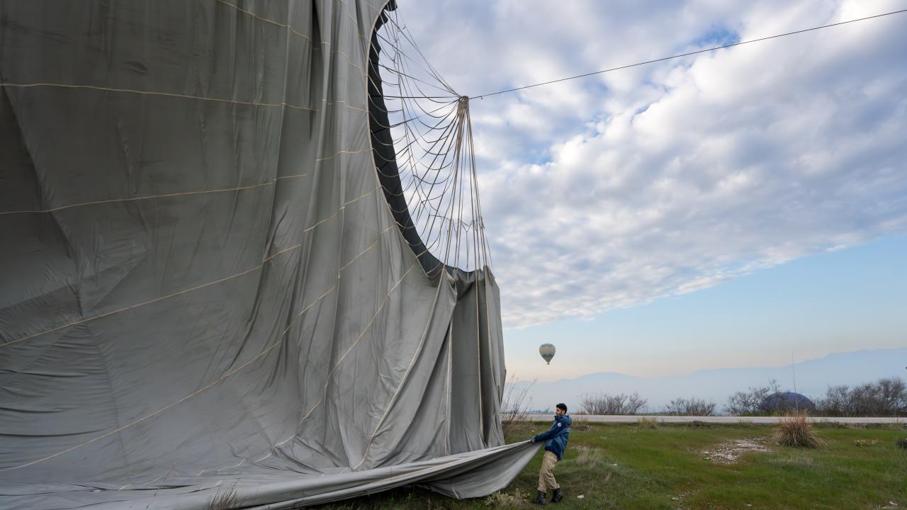Foto - Pamukkale’de balon keyfi! Kartpostallık görüntüler ortaya çıktı
