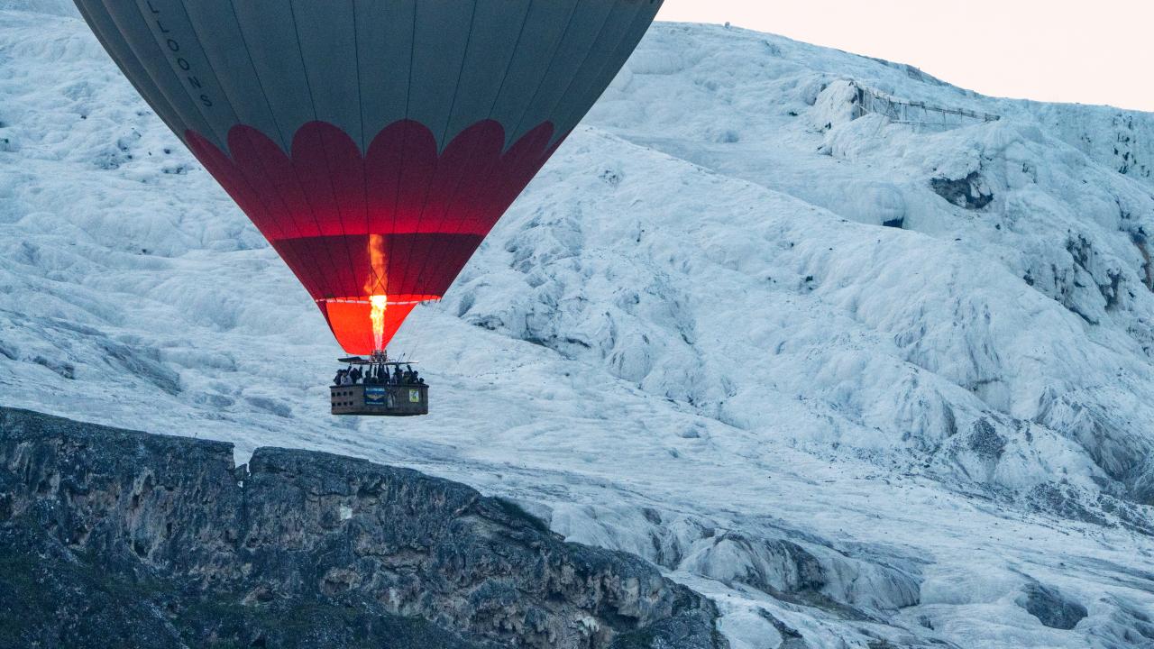 Foto - Pamukkale’de balon keyfi! Kartpostallık görüntüler ortaya çıktı