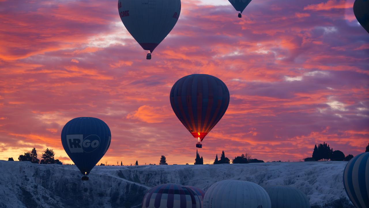 Foto - Pamukkale’de balon keyfi! Kartpostallık görüntüler ortaya çıktı