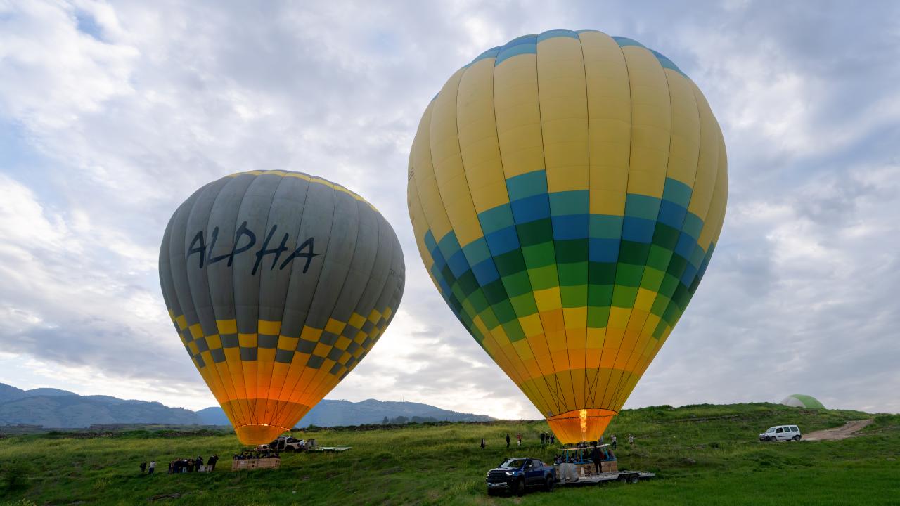 Foto - Pamukkale’de balon keyfi! Kartpostallık görüntüler ortaya çıktı