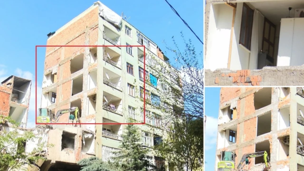 Pes dedirten kurnazlık! Yıkımda ortaya çıktı: Bina komşu duvarla ayakta kalmış