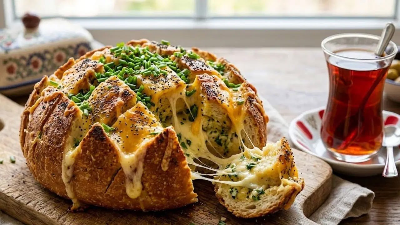 Foto - Peynir ekmek ile yapılan 3 peynirli ekmek tarifi: Hafta sonu kahvaltılarını şölen havasına çeviriyor!