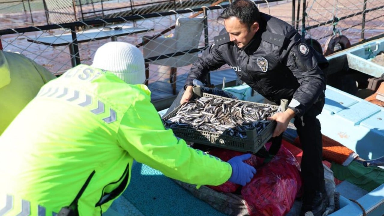 Foto - Polisin şefkat eli martı ve tavşanlara uzandı