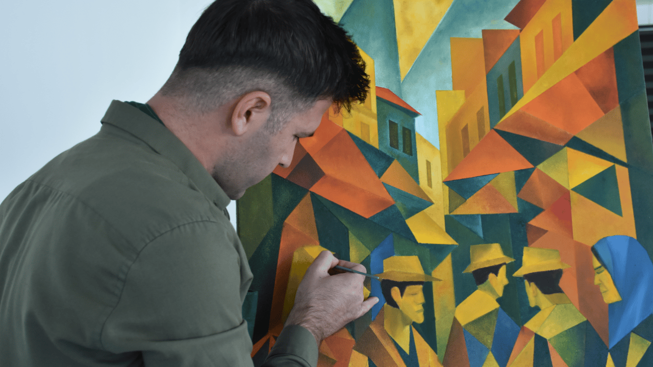 Foto - Polislikten ressamlığa: Asayiş uygulamasında gördüğü tabloyla hayatı değişti