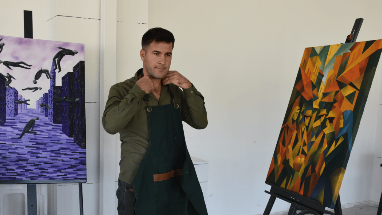 Foto - Polislikten ressamlığa: Asayiş uygulamasında gördüğü tabloyla hayatı değişti