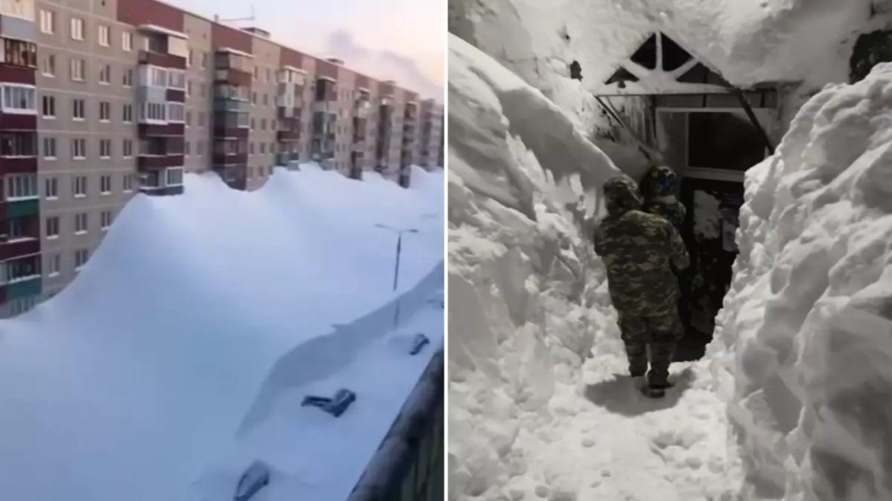 Resmen buzul çağını yaşıyorlar! Ülkede kar 4. kata kadar ulaştı