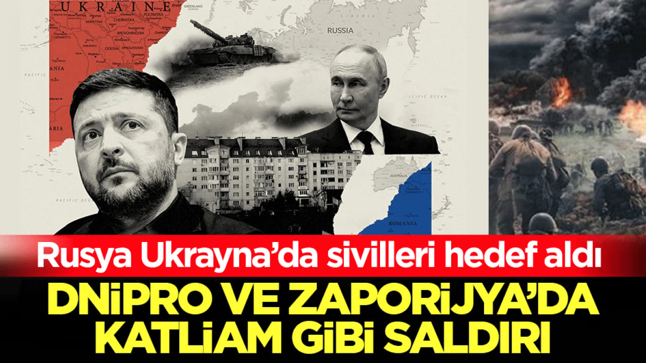 Rusya Ukrayna’da sivilleri hedef aldı: Dnipro ve Zaporijya’da katliam gibi saldırı, 8 ölü, 35 yaralı