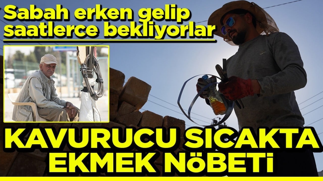 Sabah erken gelip saatlerce bekliyorlar Kavurucu sıcakta ekmek nöbeti