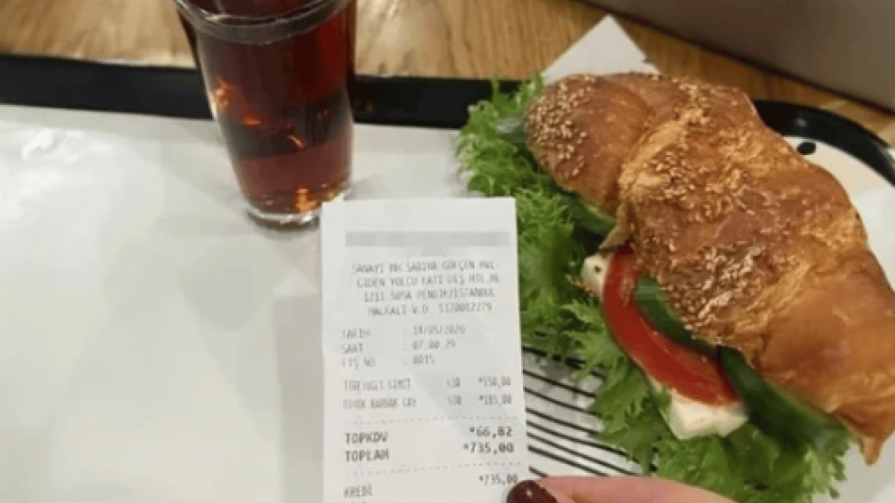 Foto - Sabiha Gökçen'de çay simit fiyatı şok etti! Görenler gözlerine inanamadı!