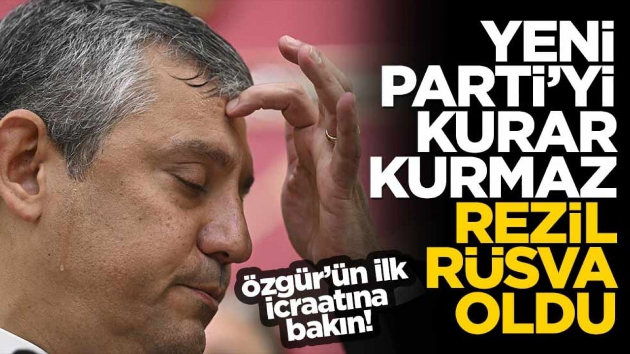 Şaşırtmadı... Yeni Parti'yi kuran Özgür Özel'in ilk icraatı çalmak oldu!..