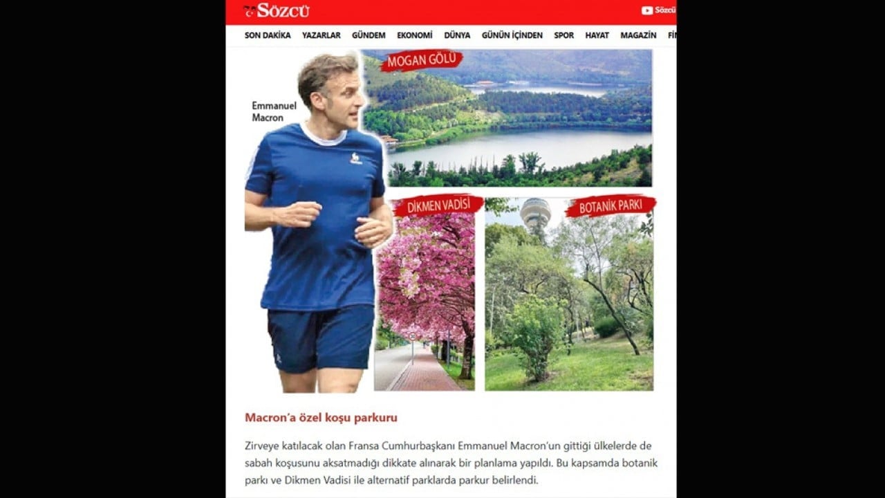 Foto - Günlerdir algı operasyonu yapıyorlardı! Macron caddede koştu Sözcü havasını aldı