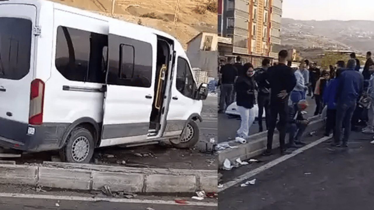 Foto - Şırnak'ta faciadan dönüldü: Servis minibüsü ve ticari araç çarpıştı! 13’ü çocuk 19 yaralı