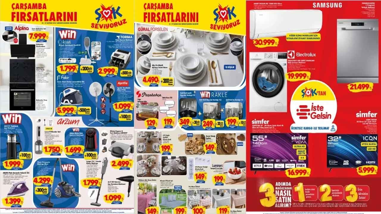 ŞOK 3-9 Haziran 2026 Aktüel Kataloğu açıklandı! Ankastre, Klima ve TV'de büyük indirim