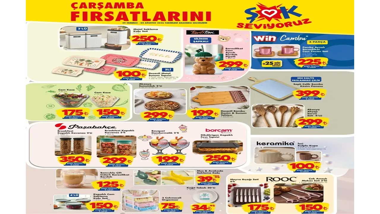 Foto - ŞOK'tan beklenen ürünler! İşte 29 Temmuz-4 Ağustos aktüel kataloğu