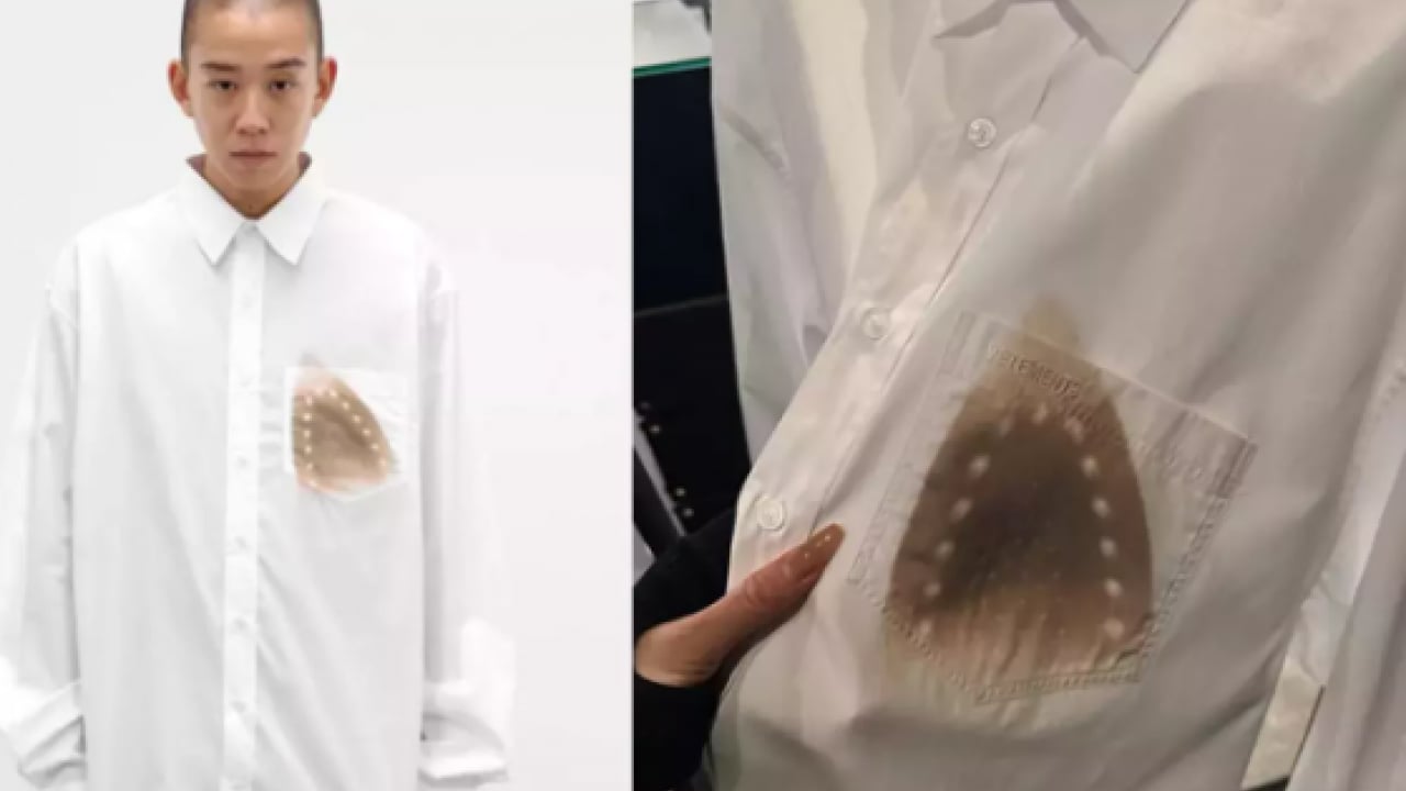 Sosyal medya yangın yeri: Ütü yanığı baskılı gömleğin fiyatı şok etti!