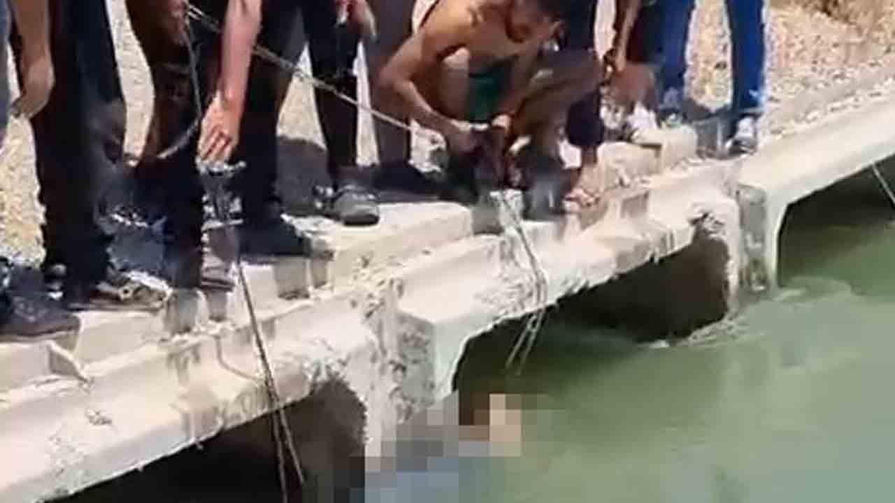 Foto - Sulama kanalında kahreden ölüm! Köprü ayağına takılan şahsın cansız bedeni çıkarıldı