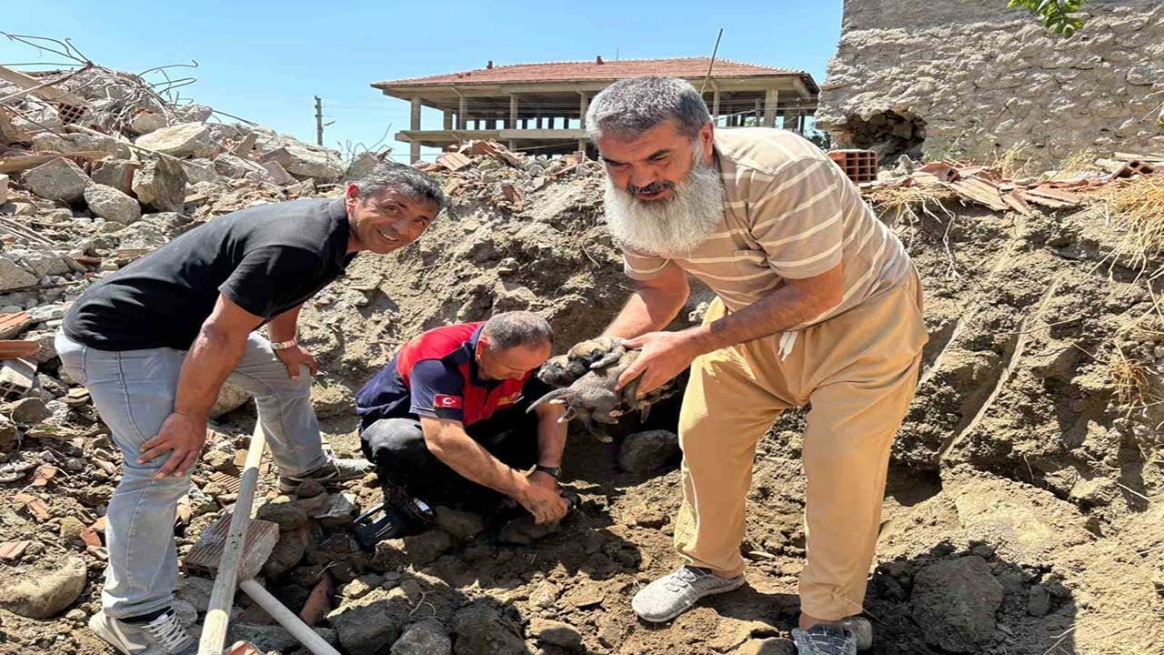 Foto - Sungurlu'da mucize kurtarış! Yıkıntıların altından gelen ses can kurtardı!