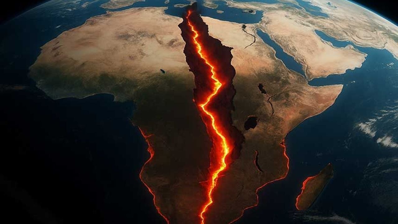 Foto - "Süper Sütun" deşifre oldu, yerin altı bir anda fermuar misali açılmaya başladı: Karpuz gibi ikiye ayrılıyor