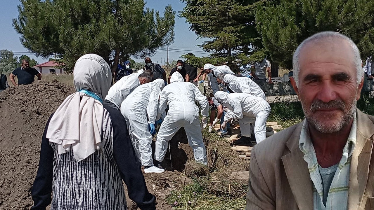 Tabutu özel kıyafetlerle taşıdı, mezara kimse yaklaştırılmadı