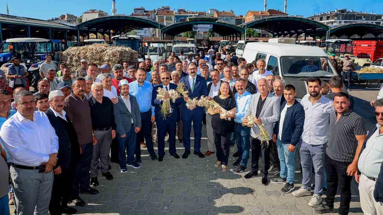 Foto - Taşköprü'de sarımsak sezonu açıldı: İlk pazar dualarla kuruldu