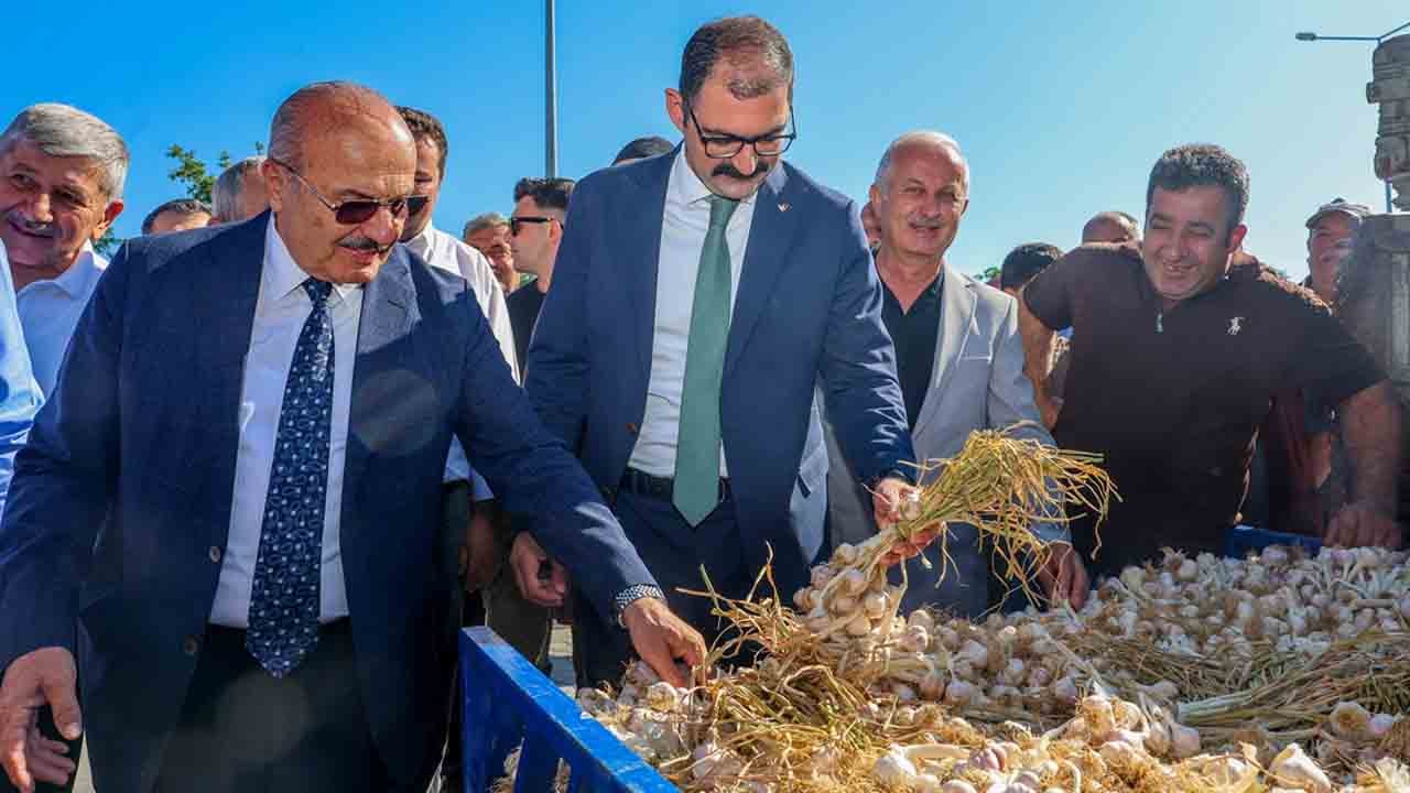 Foto - Taşköprü'de sarımsak sezonu açıldı: İlk pazar dualarla kuruldu
