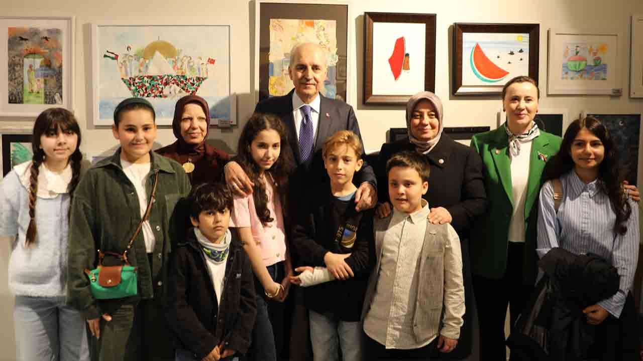 Foto - TBMM Başkanı Kurtulmuş’tan sergide Filistin vurgusu: ‘Gazzeli anne ve çocuklar için dünyaya ses ver’