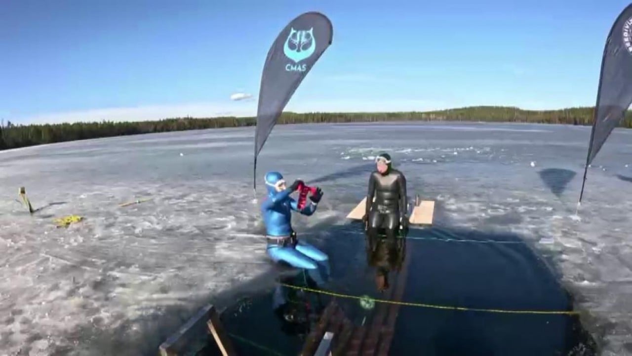 Foto - Tek nefeste 141 metre dalarak dünya rekoru kırdı