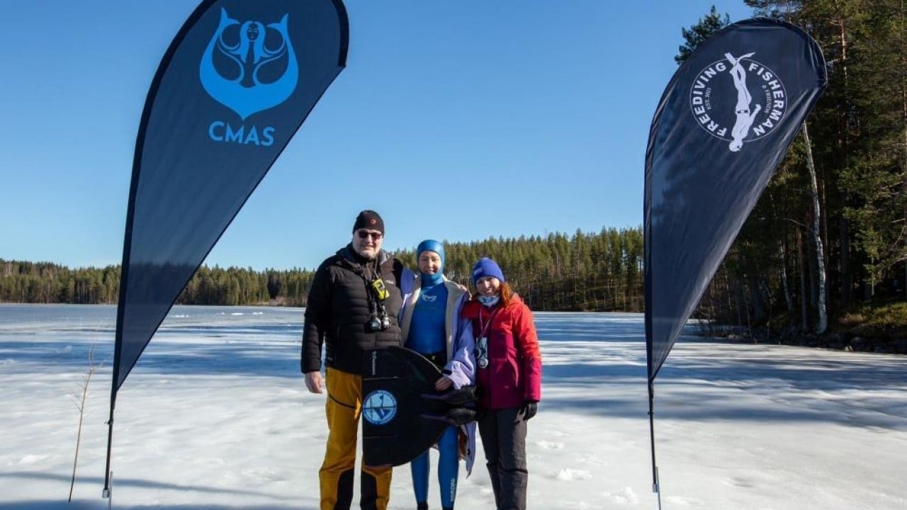 Foto - Tek nefeste 141 metre dalarak dünya rekoru kırdı