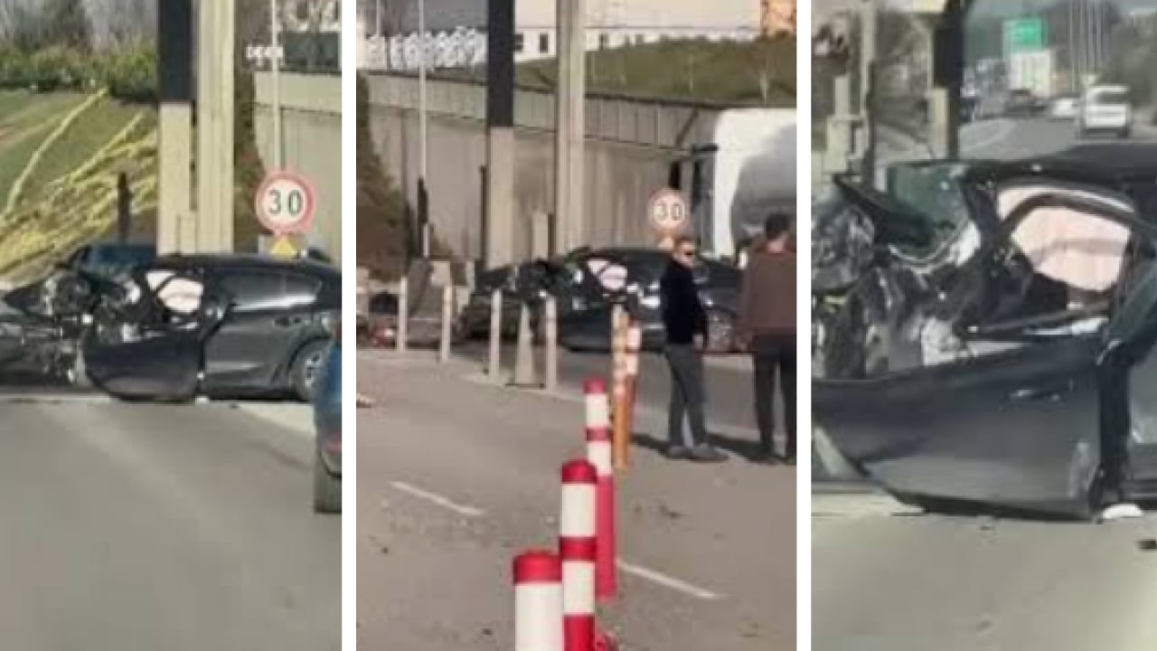 Foto - TEM Otoyolu’nda feci kaza: Beton bariyer anne ile oğlunu hayattan kopardı 