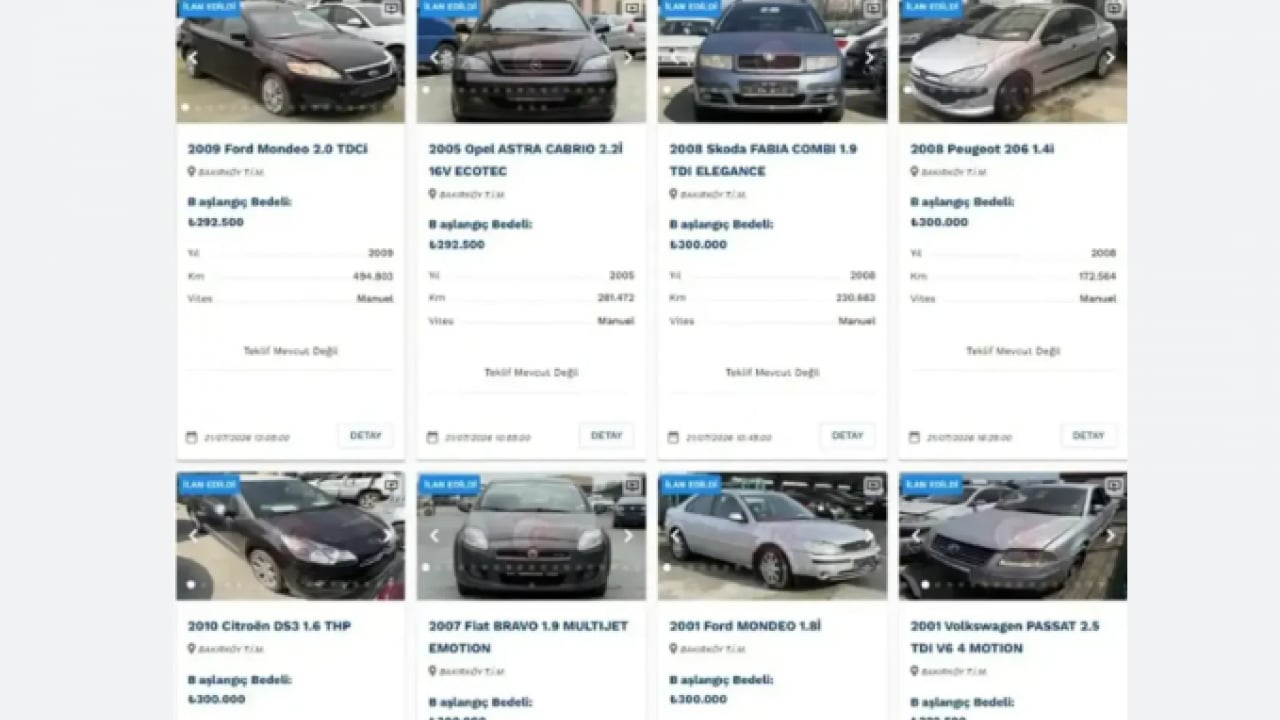 Foto - Ticaret Bakanlığı düğmeye bastı! Yüzlerce araç ihaleyle satılıyor! Telefon fiyatına bile otomobil var
