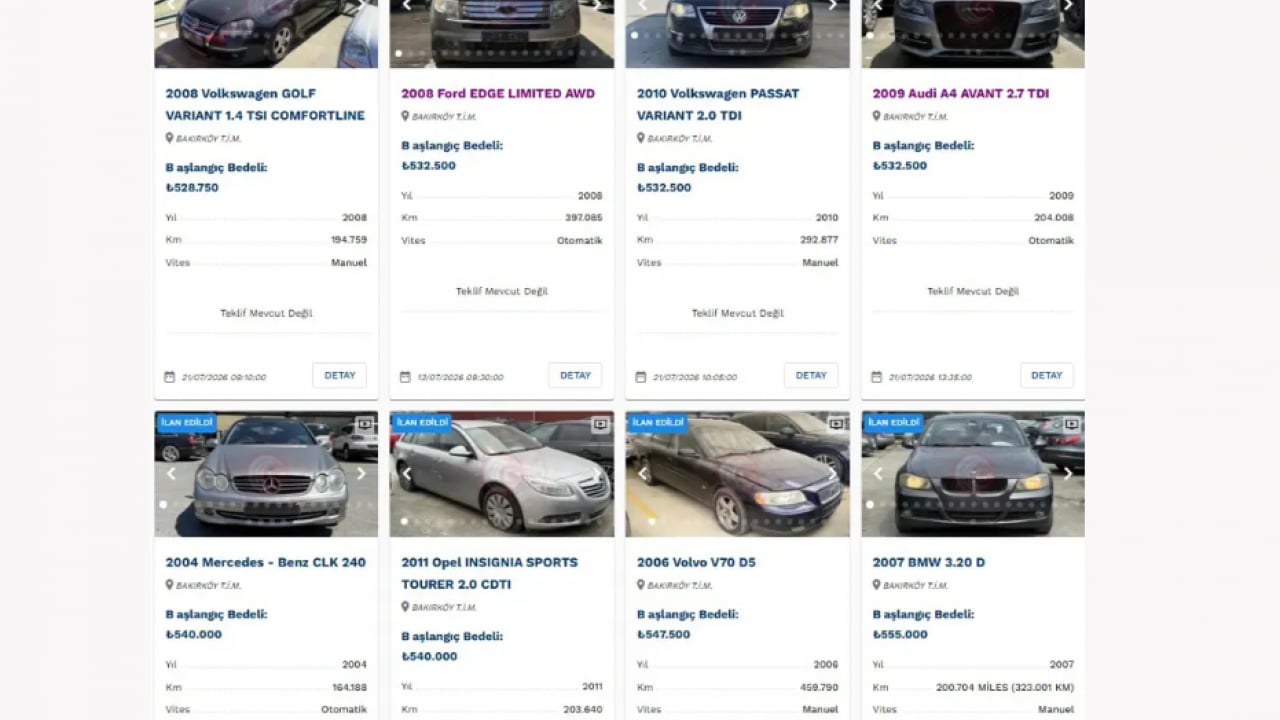 Foto - Ticaret Bakanlığı düğmeye bastı! Yüzlerce araç ihaleyle satılıyor! Telefon fiyatına bile otomobil var