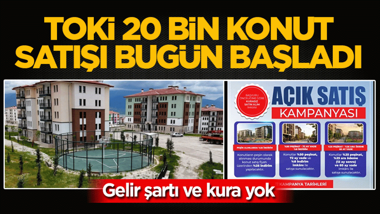 TOKİ kurasız 20 bin konut başvurusu nasıl yapılır? İşte il il fiyat listesi ve aylık taksit ödemeleri