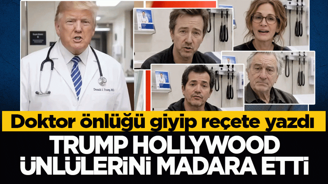 Trump doktor önlüğü giyip reçete yazdı! Yapay zeka ile Hollywood ünlülerini madara etti