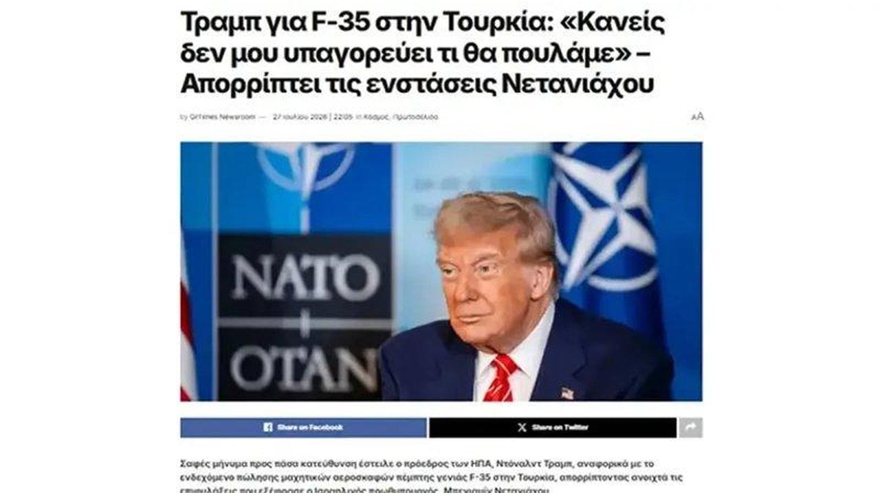 Foto - Trump’tan Yunanistan’a tarihi F-35 şamarı: Türkiye’nin dönüşü beklenenden çok ama çok daha yakın