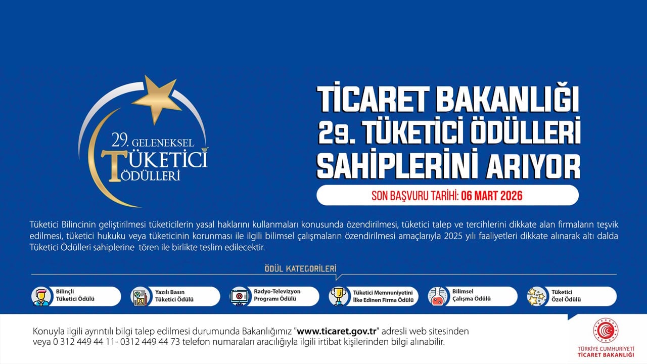 Foto - ‘Tüketici Ödülleri’ için başvurular başladı! İşte müracaat şartları