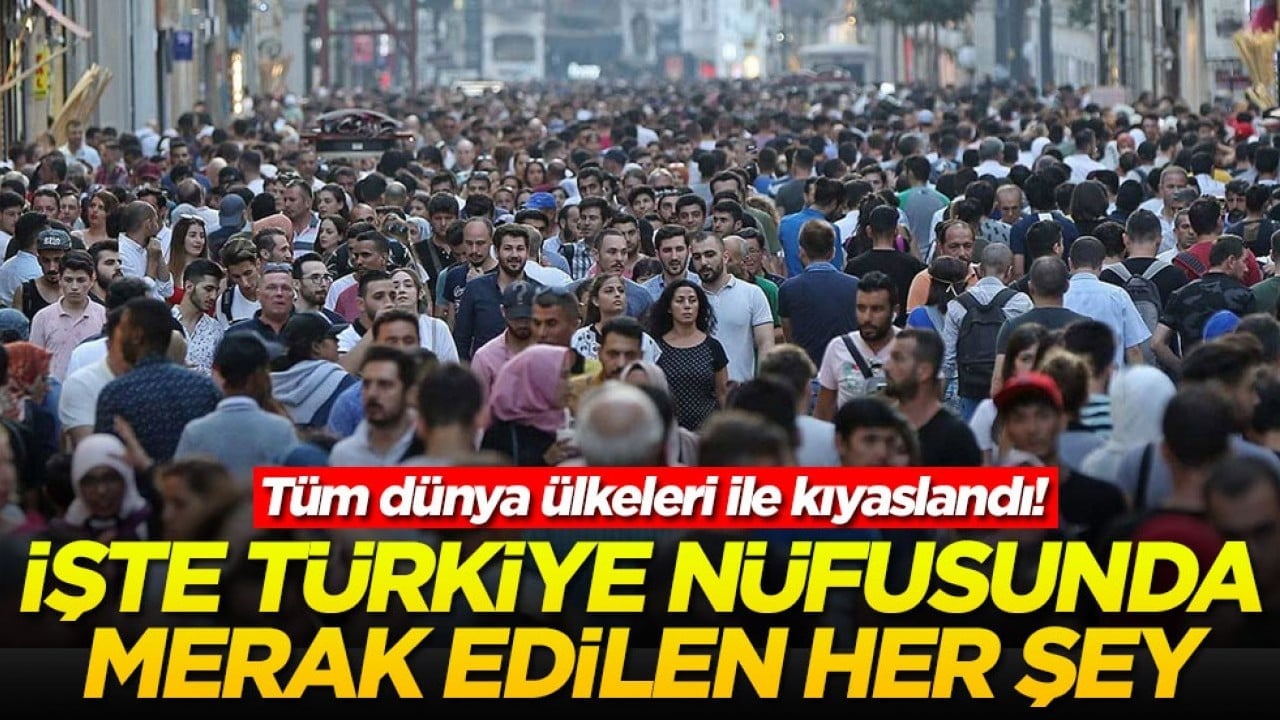 Tüm dünya ülkeleri ile kıyaslandı! İşte Türkiye nüfusunda merak edilen her şey