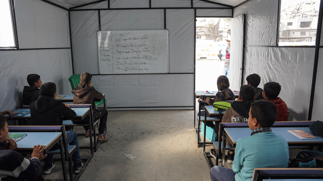 Foto - Türk dernekleri okul kalmayan Gazze'de eğitim kampüsü açtı 