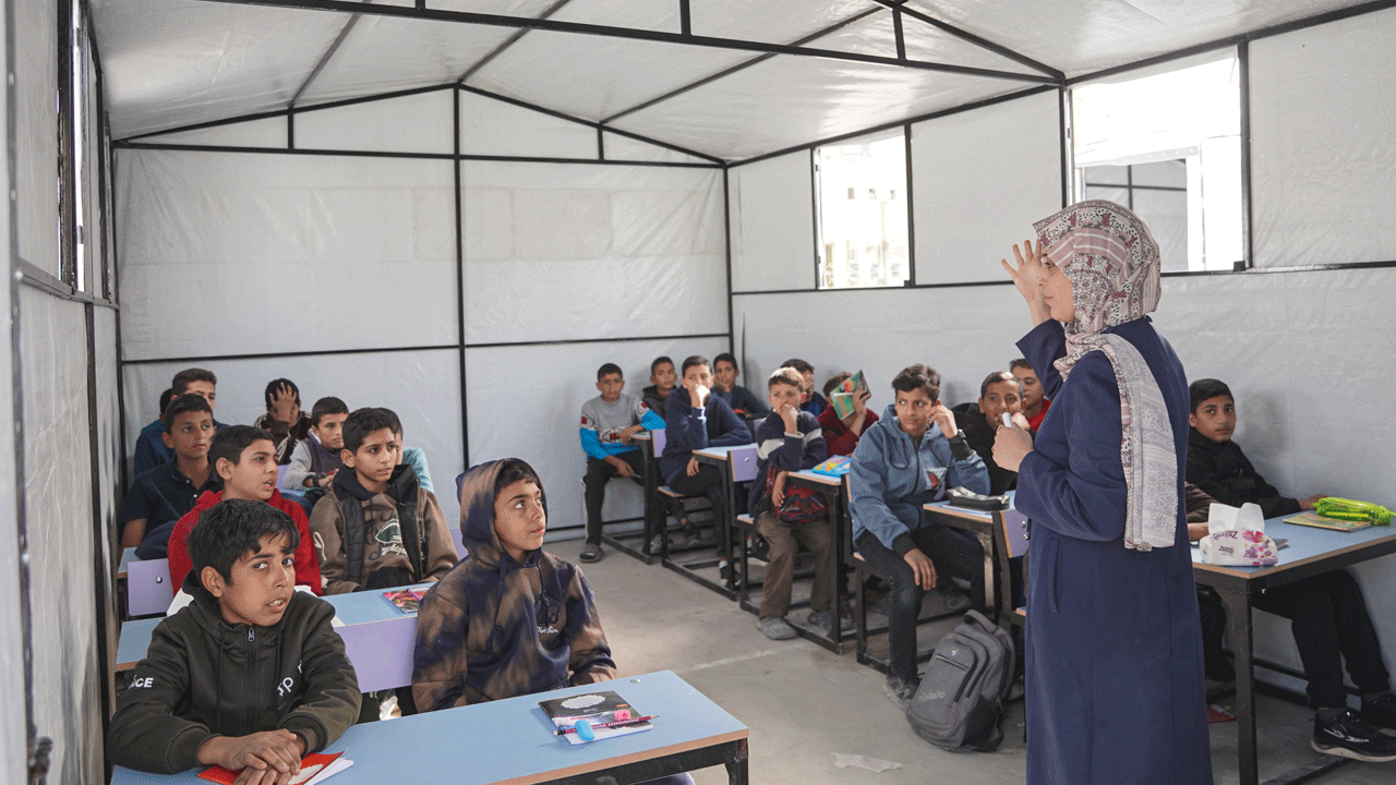 Foto - Türk dernekleri okul kalmayan Gazze'de eğitim kampüsü açtı 