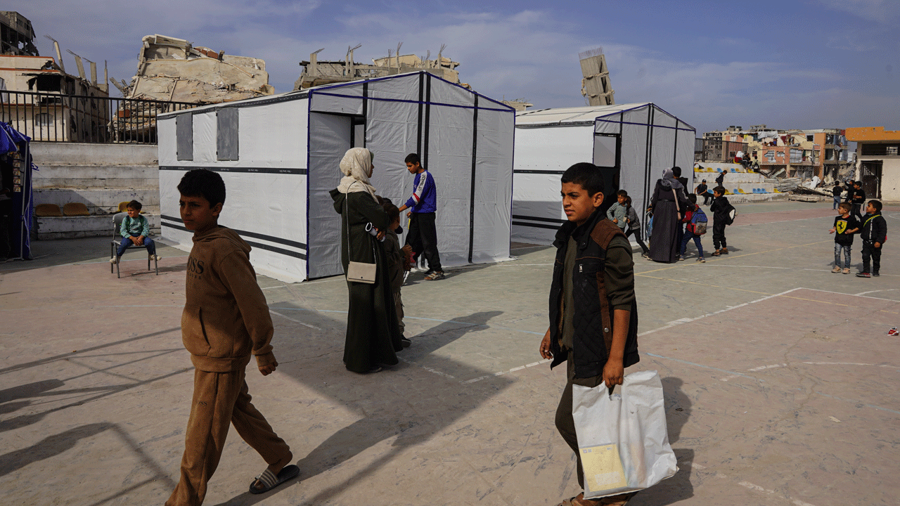 Foto - Türk dernekleri okul kalmayan Gazze'de eğitim kampüsü açtı 