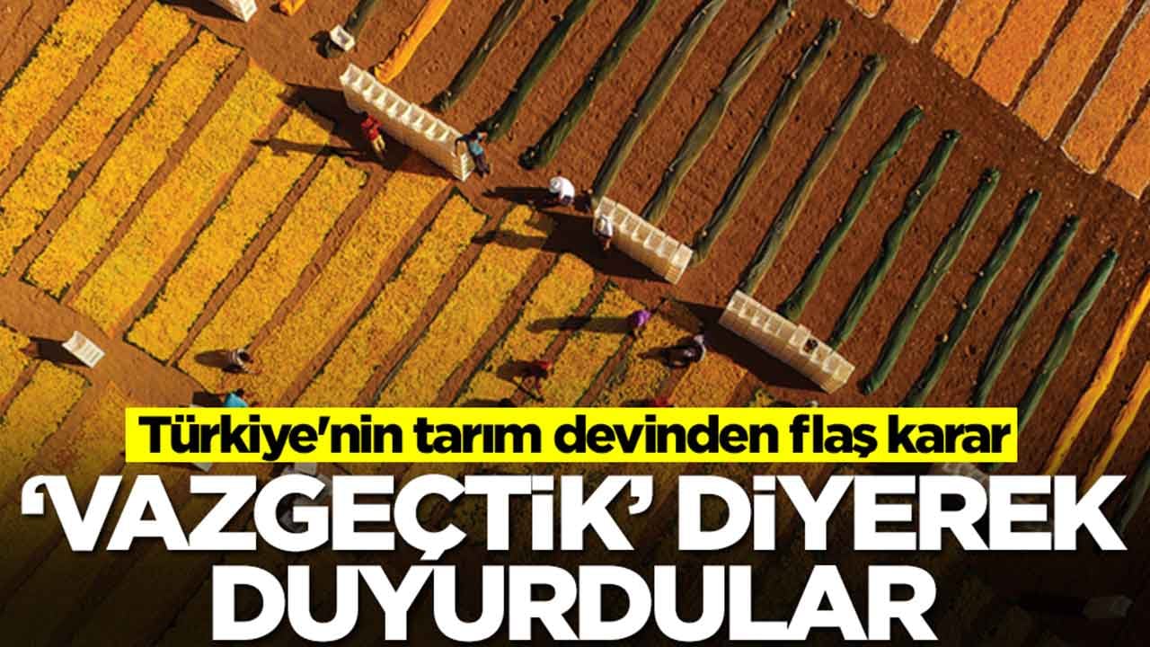 Türkiye'nin tarım devinden flaş karar: 'Vazgeçtik' diyerek duyurdular
