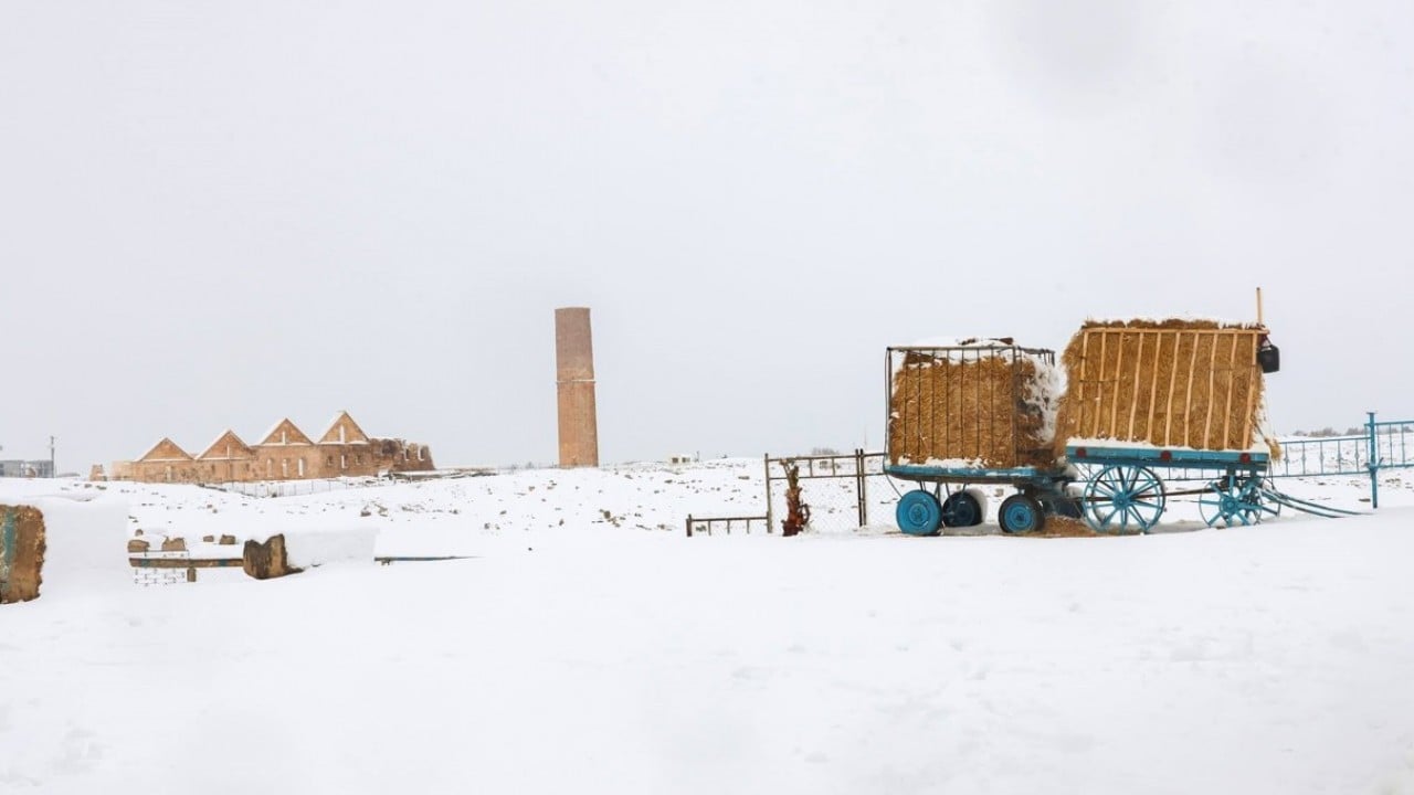 Foto - UNESCO Dünya Mirası Geçici Listesi'nde yer alıyor! Konik kubbeli evlerde kar manzarası