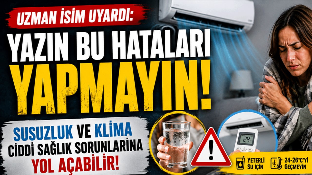 Uzman isim uyardı: Yazın bu hataları yapmayın! Susuzluk ve klima ciddi sağlık sorunlarına yol açabilir